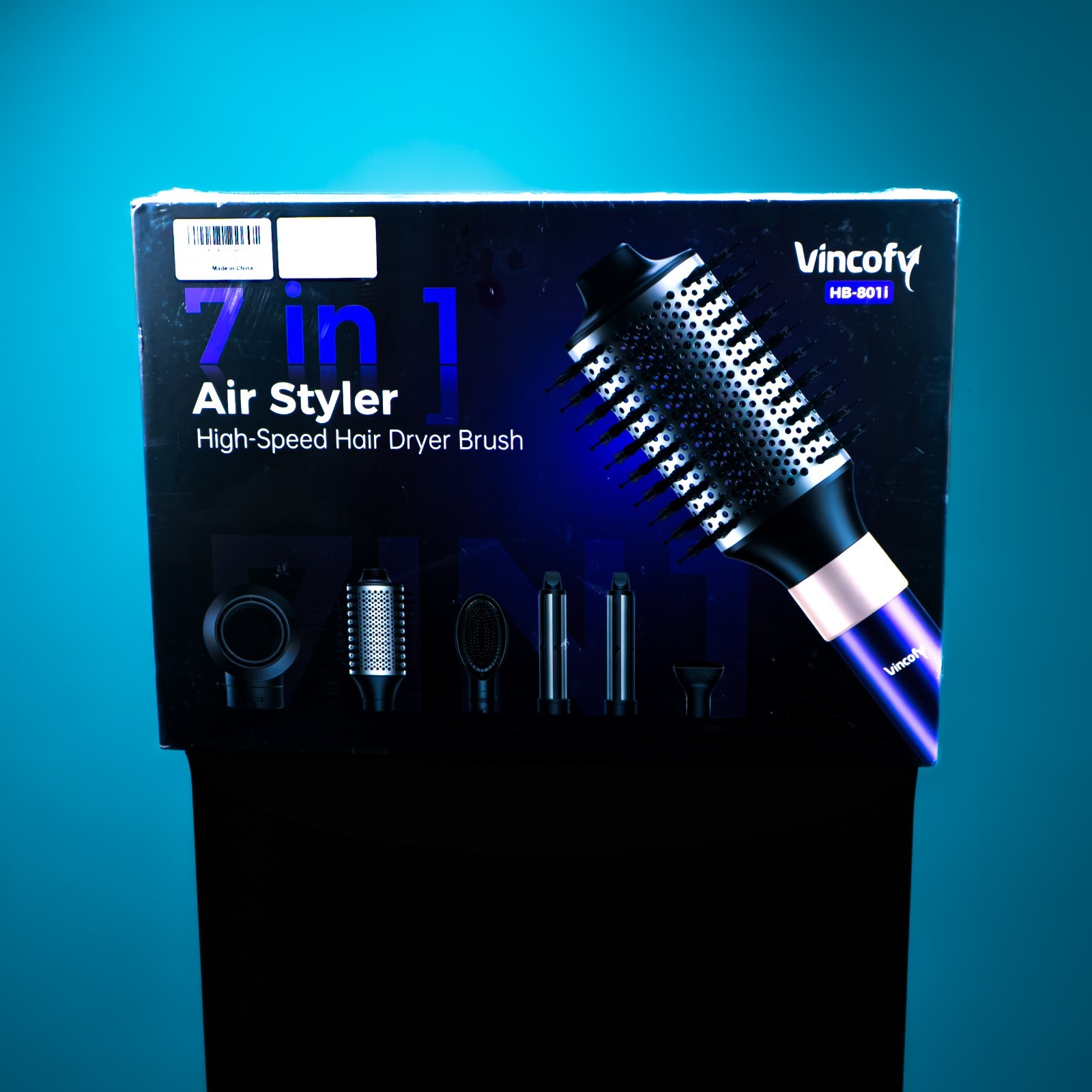 Vincofy 7 in 1 Hair Dryer Brush HB801i Air Styler 1200W New Sealed
