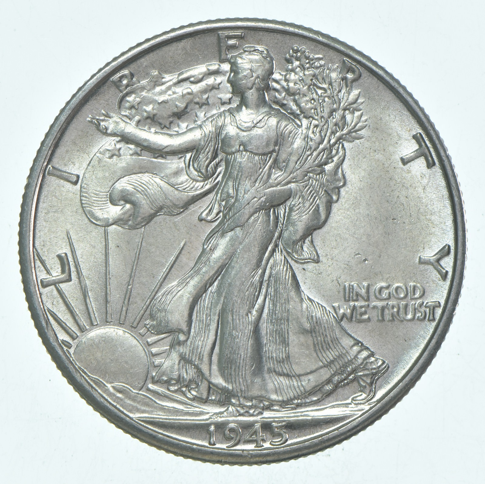 BU 1945-D Walking Liberty Half Dollar Uncirculated 90% Silver BU 1945-D Walking Liberty Half Dollar Uncirculated 90% Silver