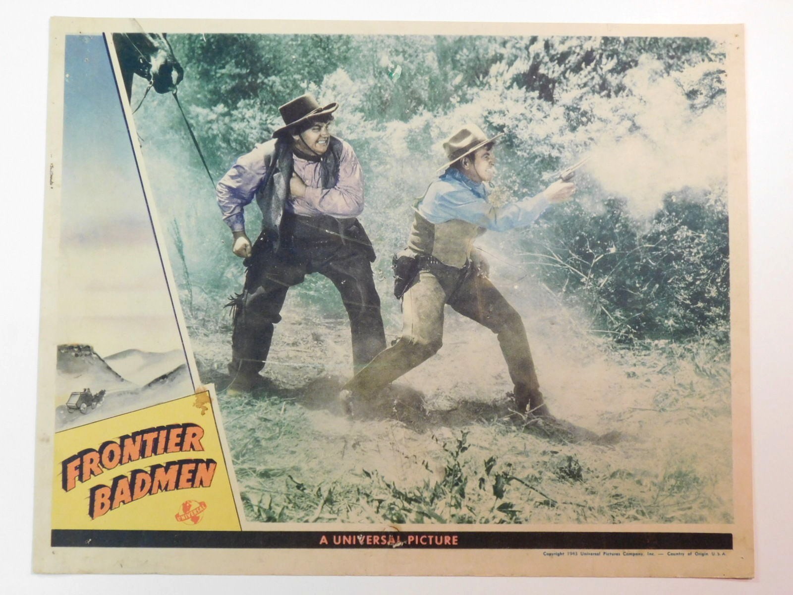 FRONTIER BADMEN Vintage 1943 Universal Western Film THEATRICAL MOVIE LOBBY CARD