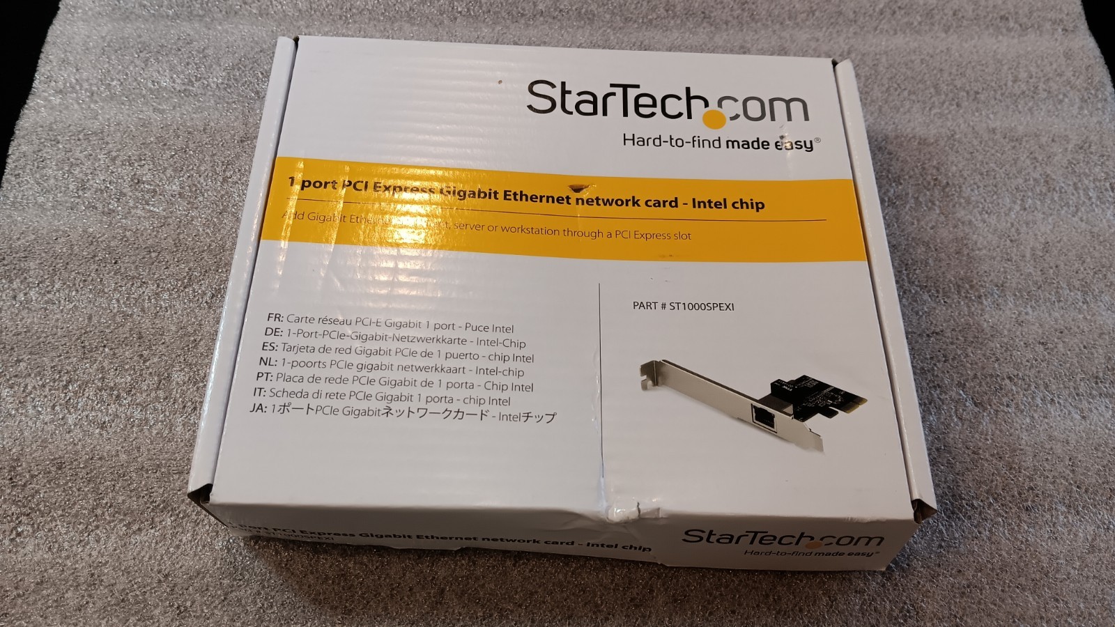 Startech.com 1 Port Pci Express Gigabit Ethernet Network Card -Intel ST1000SPEXI Startech.com 1 Port Pci Express Gigabit Ethernet Network Card -Intel ST1000SPEXI