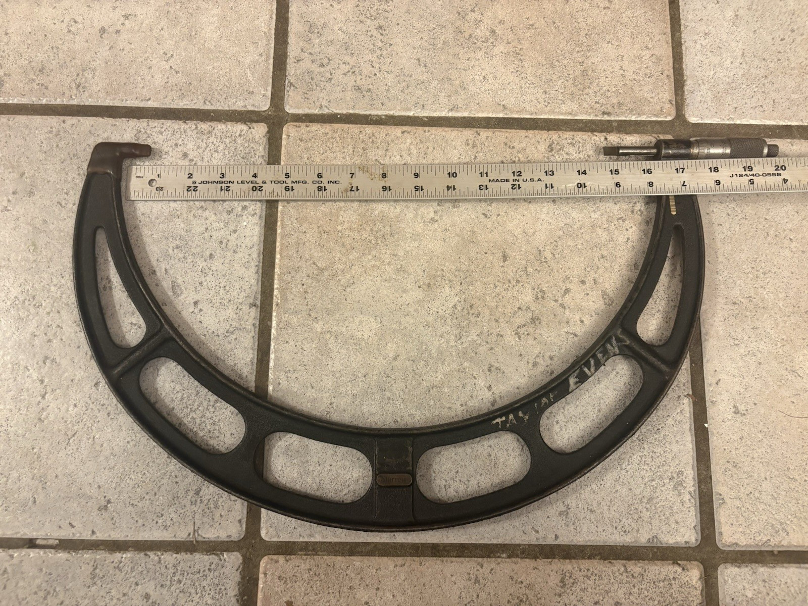 Vintage LARGE Starrett Special Outside Micrometer Specialty Measurement USA Vintage LARGE Starrett Special Outside Micrometer Specialty Measurement USA