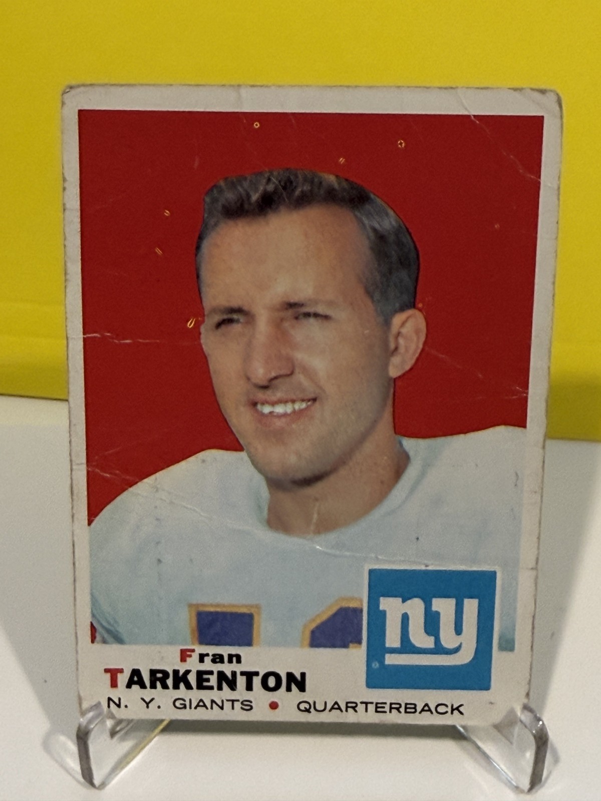 1969 Topps - Fran Tarkenton #150 New York Giants - Low Grade  - creases