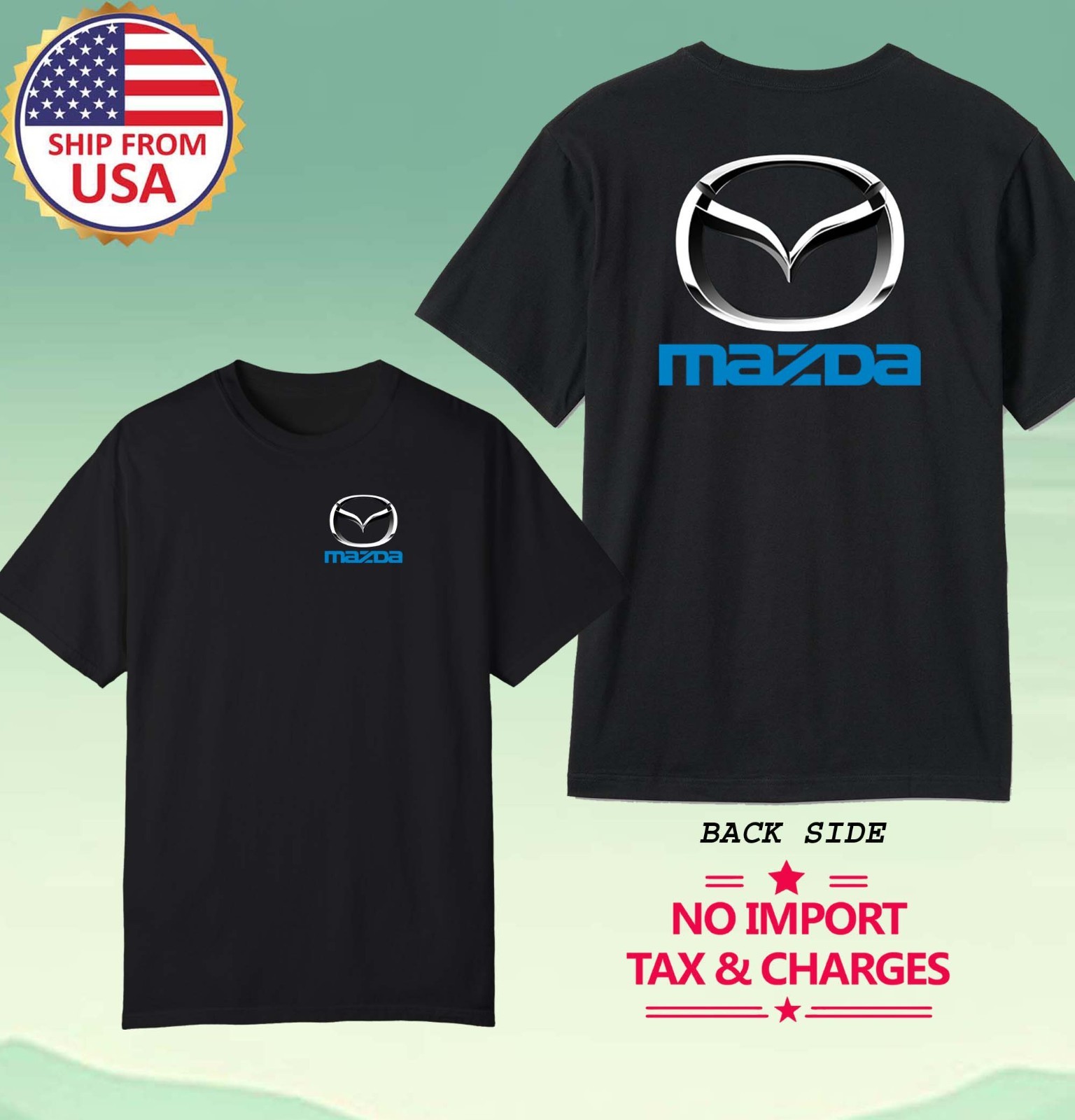 Mazda Car Racing Men\'s Black Size S-5XL
