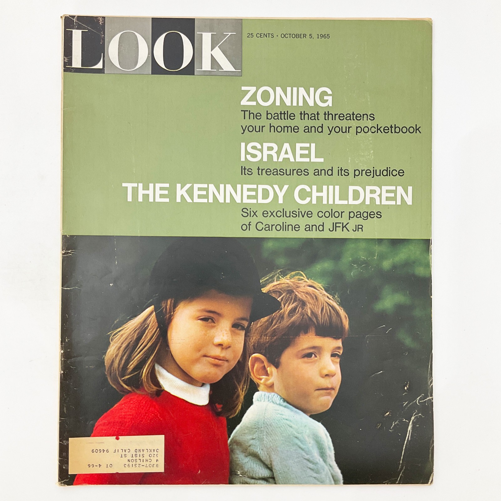 Look Magazine October 5 1965 Caroline and JFK Jr Israel Zoning Mid Century 