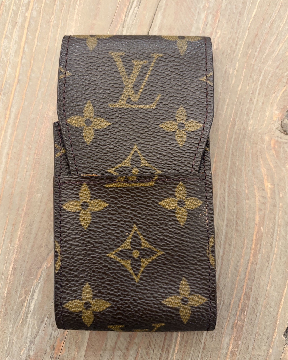 Vintage LOUIS VUITTON Monogram Coated Canvas Cigarette Lipstick Case 