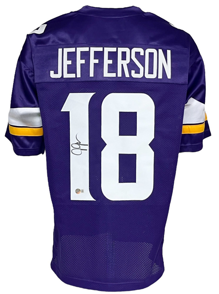 Minnesota Justin Jefferson Autographed Pro Style Jersey BAS Authenticated