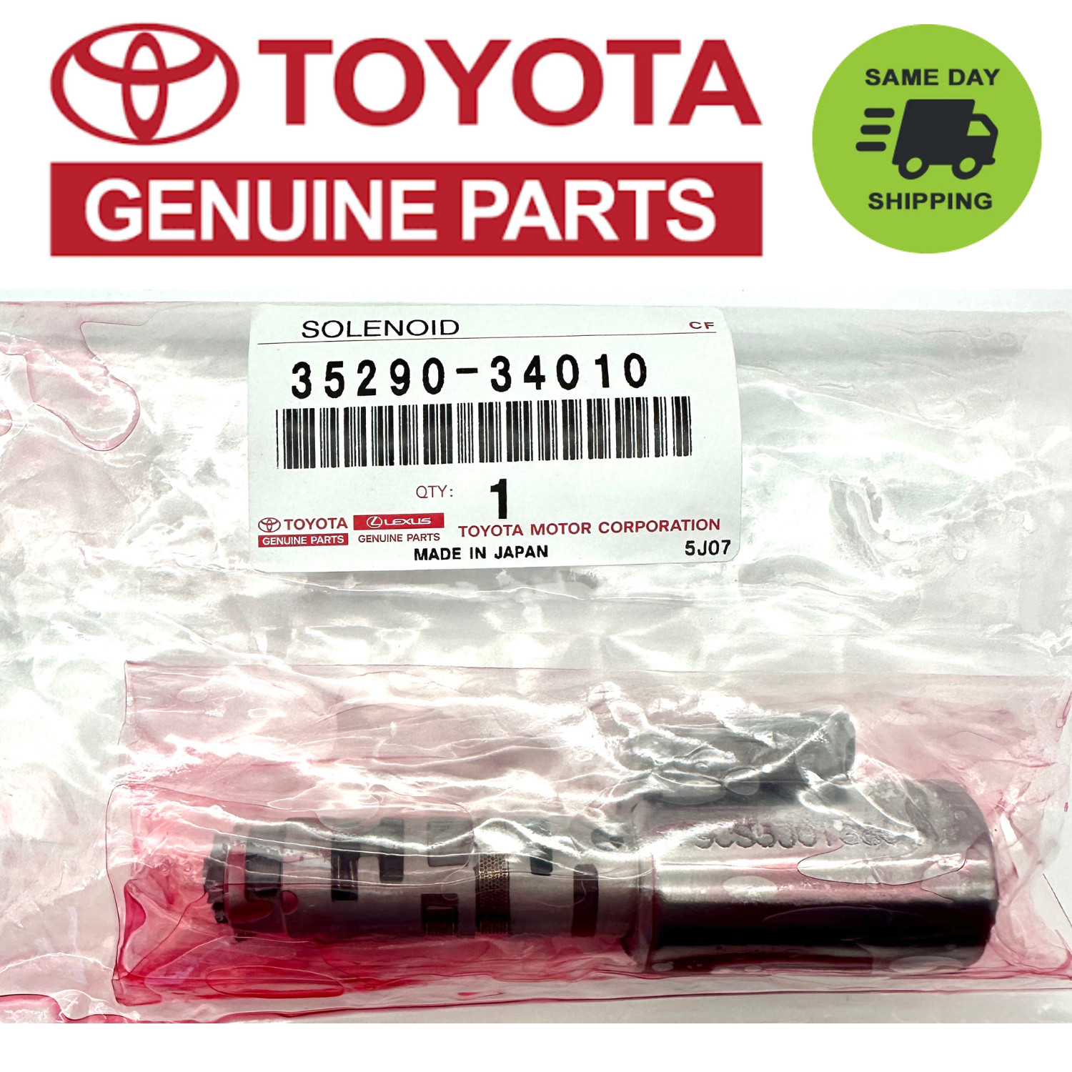 GENUINE Toyota Lexus OEM Auto Transmission Pressure Control Solenoid 35290-34010