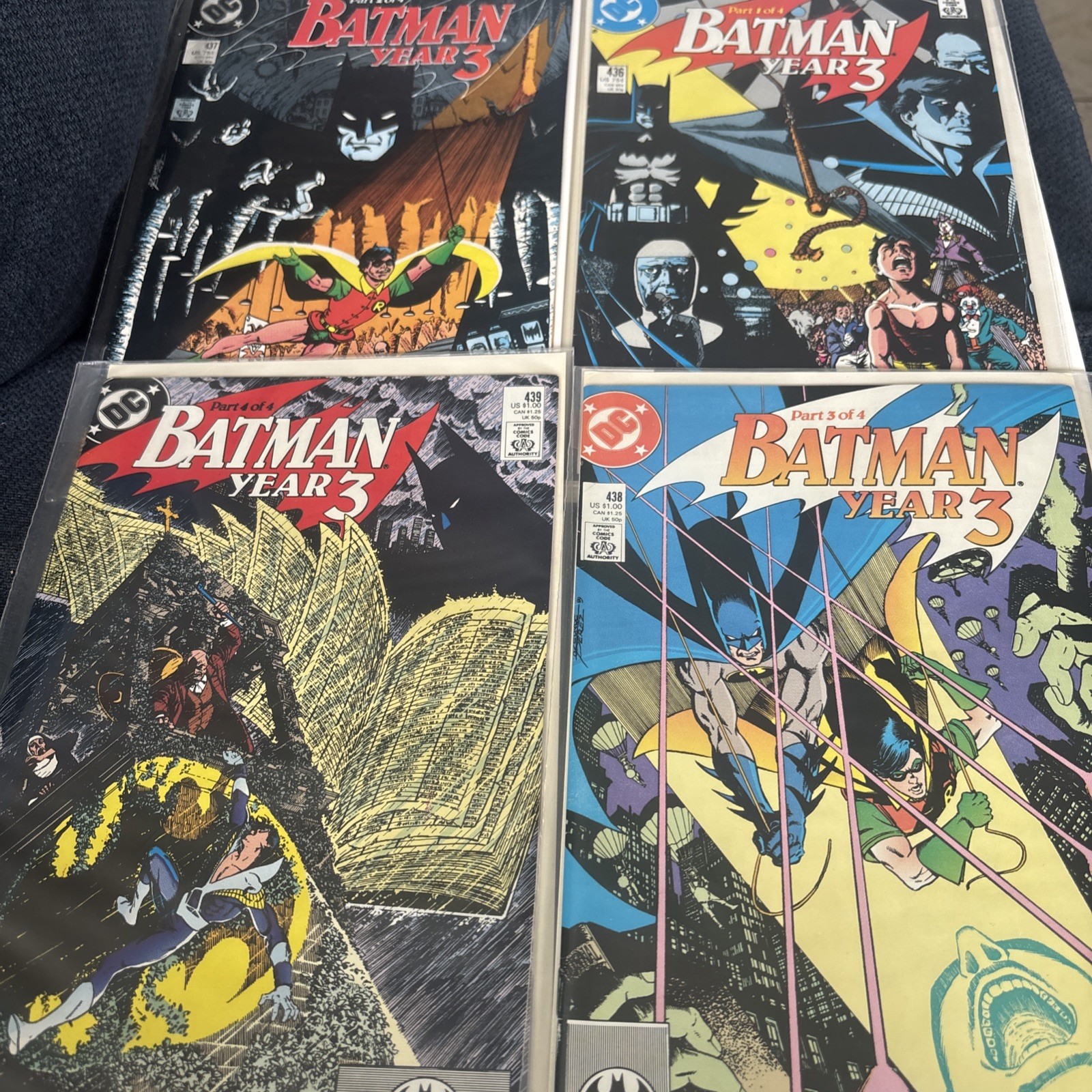 Batman 436, 437, 438, 439, Year 3  1-4- KEY 1st Jason Todd as Robin Beautiful