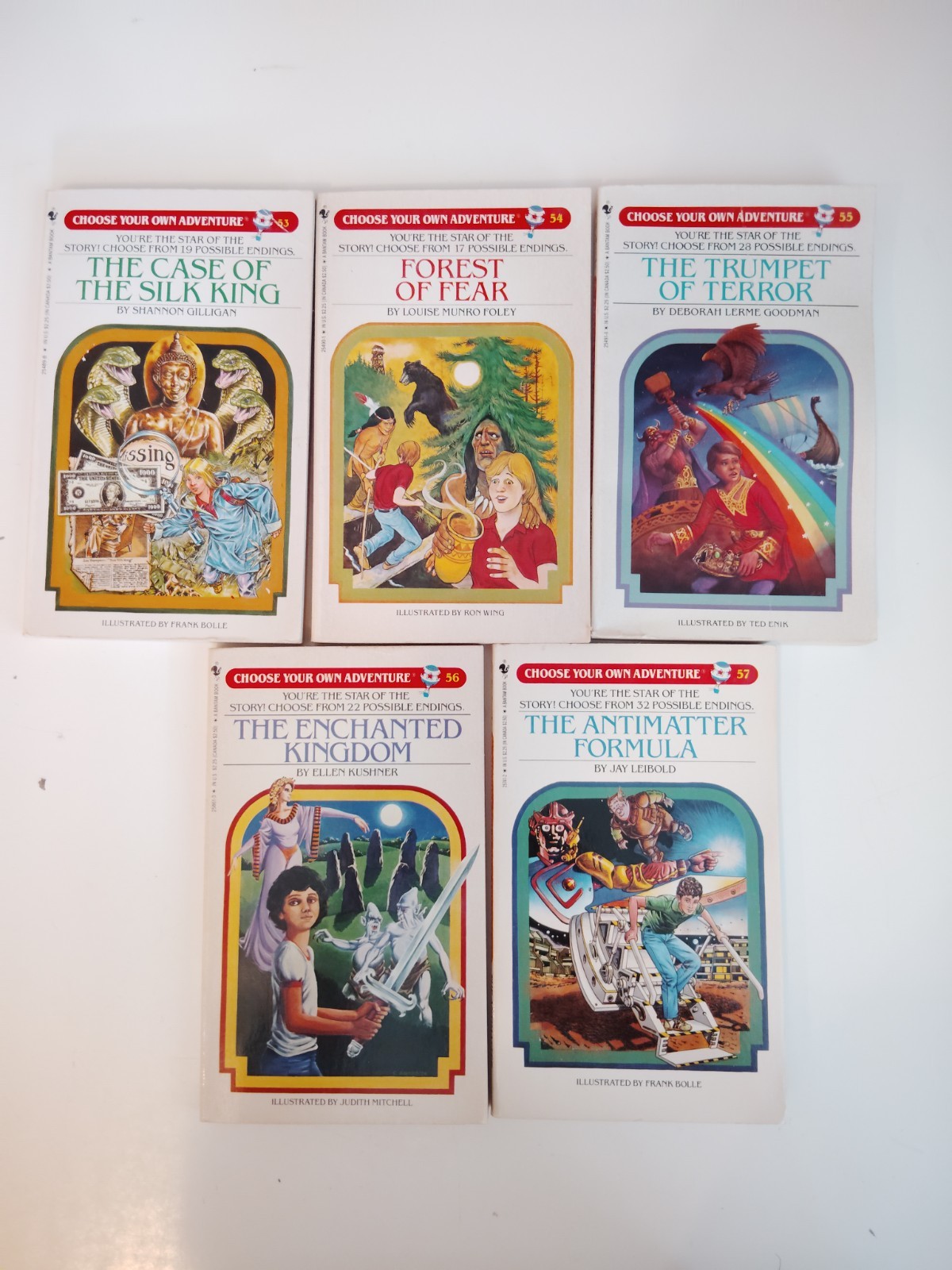 Lot of 5 CYOA Choose Your Own Adventure Books #53 54 55 56 57 Vintage 1986 Lot of 5 CYOA Choose Your Own Adventure Books #53 54 55 56 57 Vintage 1986
