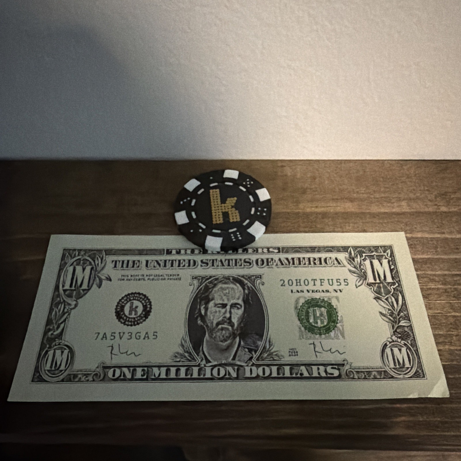 The Killers VIP Poker Chip & The Legend Money Ron 2024 Hot Fuss Las Vegas RARE