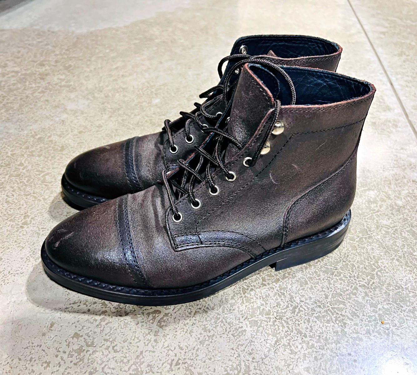 Thursday Boot Co. Thursday Everyday Brown Leather Cap Toe Lace-Up Ankle 7.5 Thursday Boot Co. Thursday Everyday Brown Leather Cap Toe Lace-Up Ankle 7.5