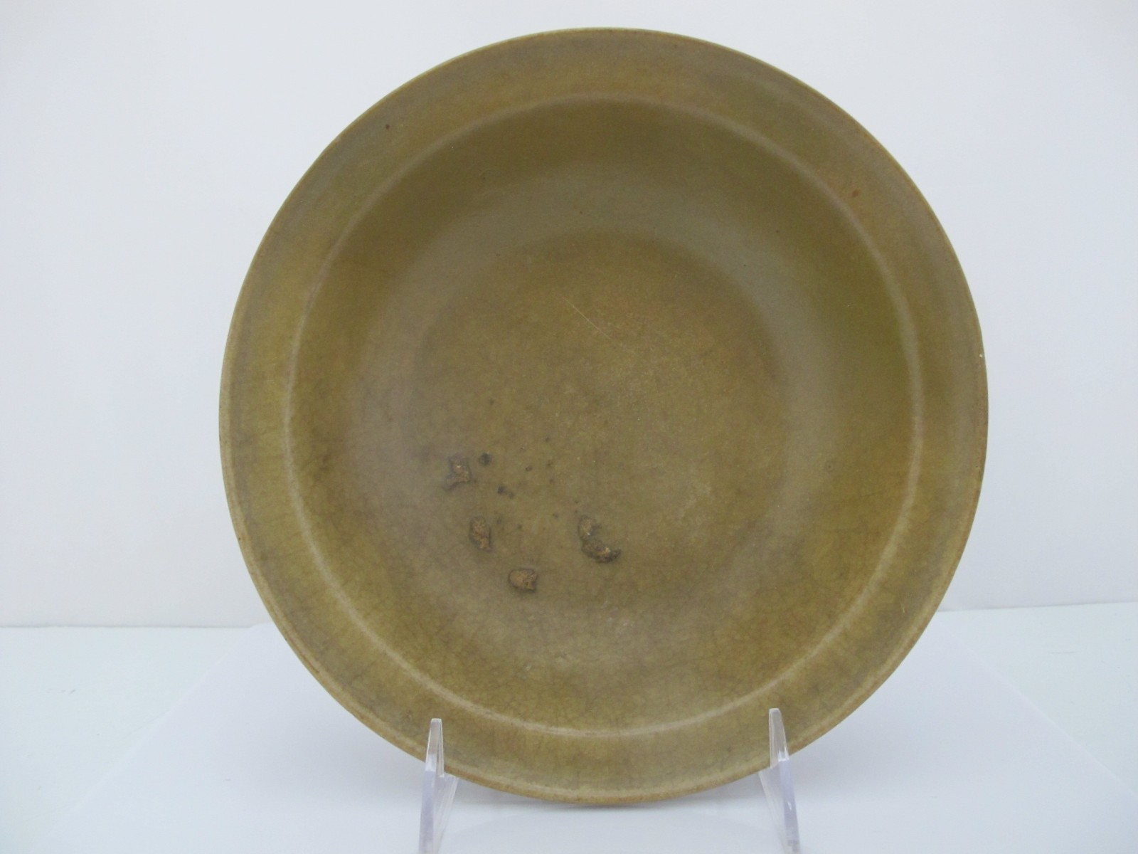 Antique Chinese CELADON Tang Dynasty Yue Ware Style Rimmed Bowl