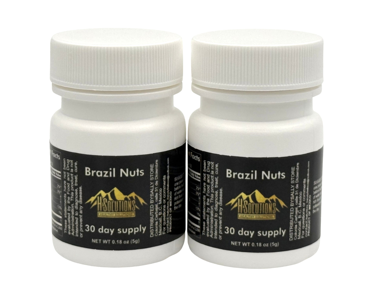 New Look 2 Pack, Semilla de Brasil, Brazil Nuts, Black Bottle HS, 10 grams