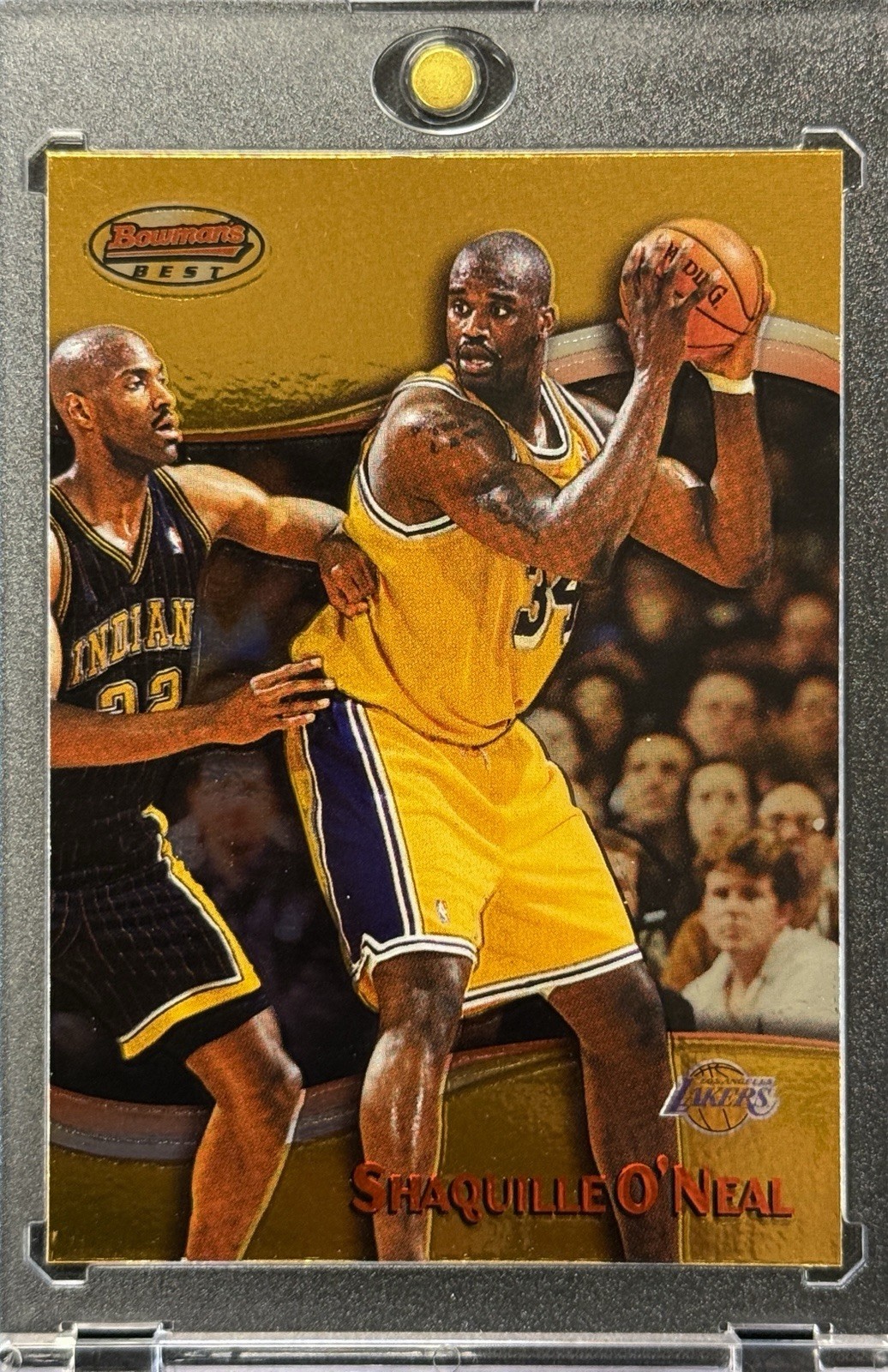SHAQUILLE O’NEAL RARE GOLD FOIL 1999 TOPPS BOWMAN’S BEST INVESTMENT CARD MINT A