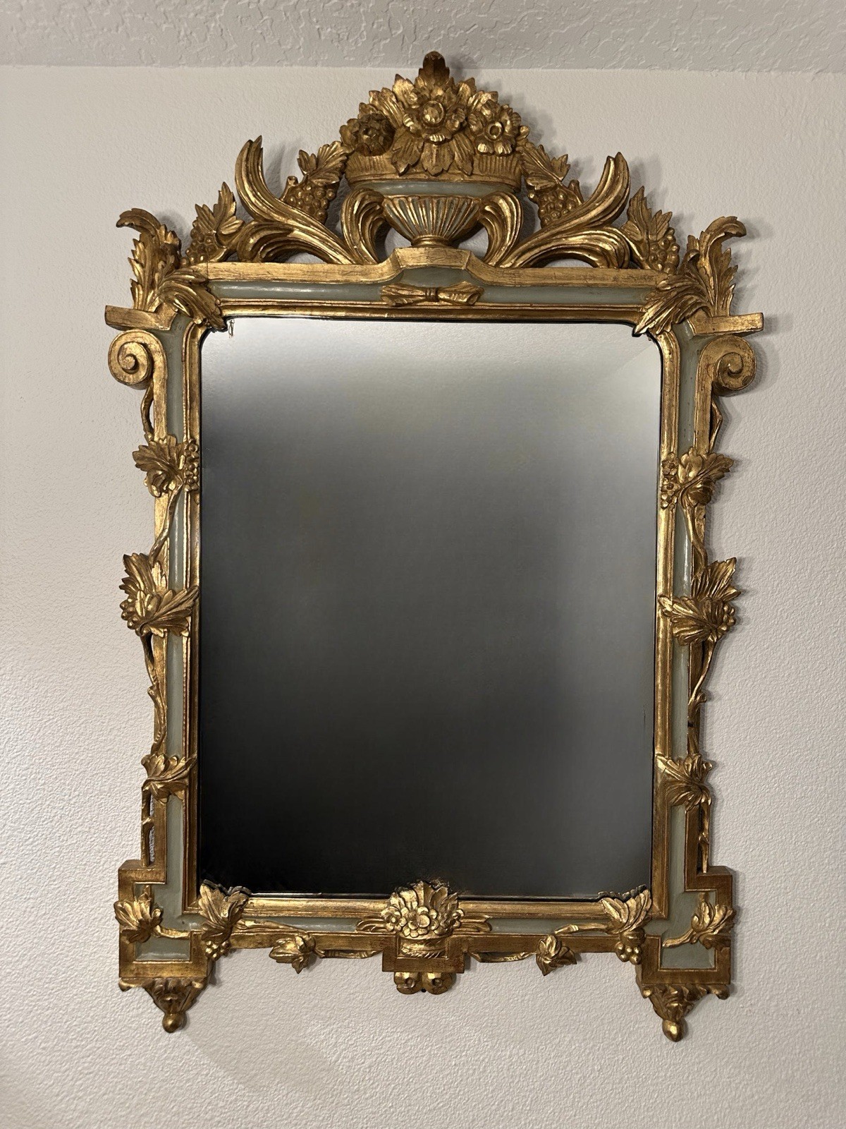 Antique 19th C Italian Neoclassical Giltwood Wall Mirror – Louis XVI c. 1850 Antique 19th C Italian Neoclassical Giltwood Wall Mirror – Louis XVI c. 1850