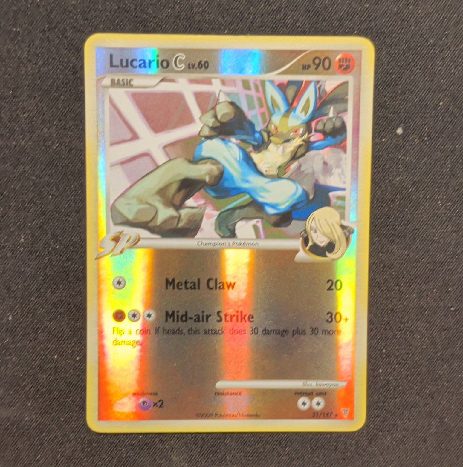 Pokémon TCG Lucario C 31/147 SP Reverse Holo Rare English 2009 NM