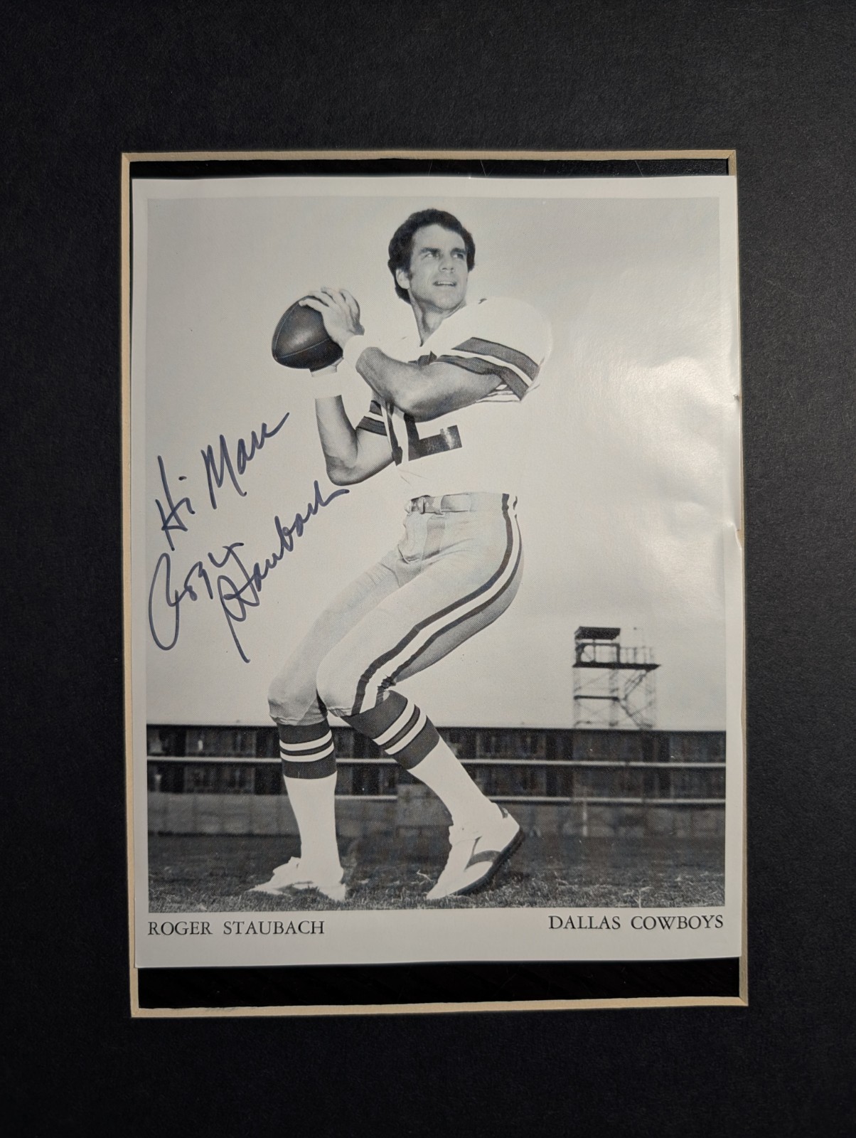 Roger Staubach Hand Signed Vintage 5x7 Photo Autograph Dallas Cowboys