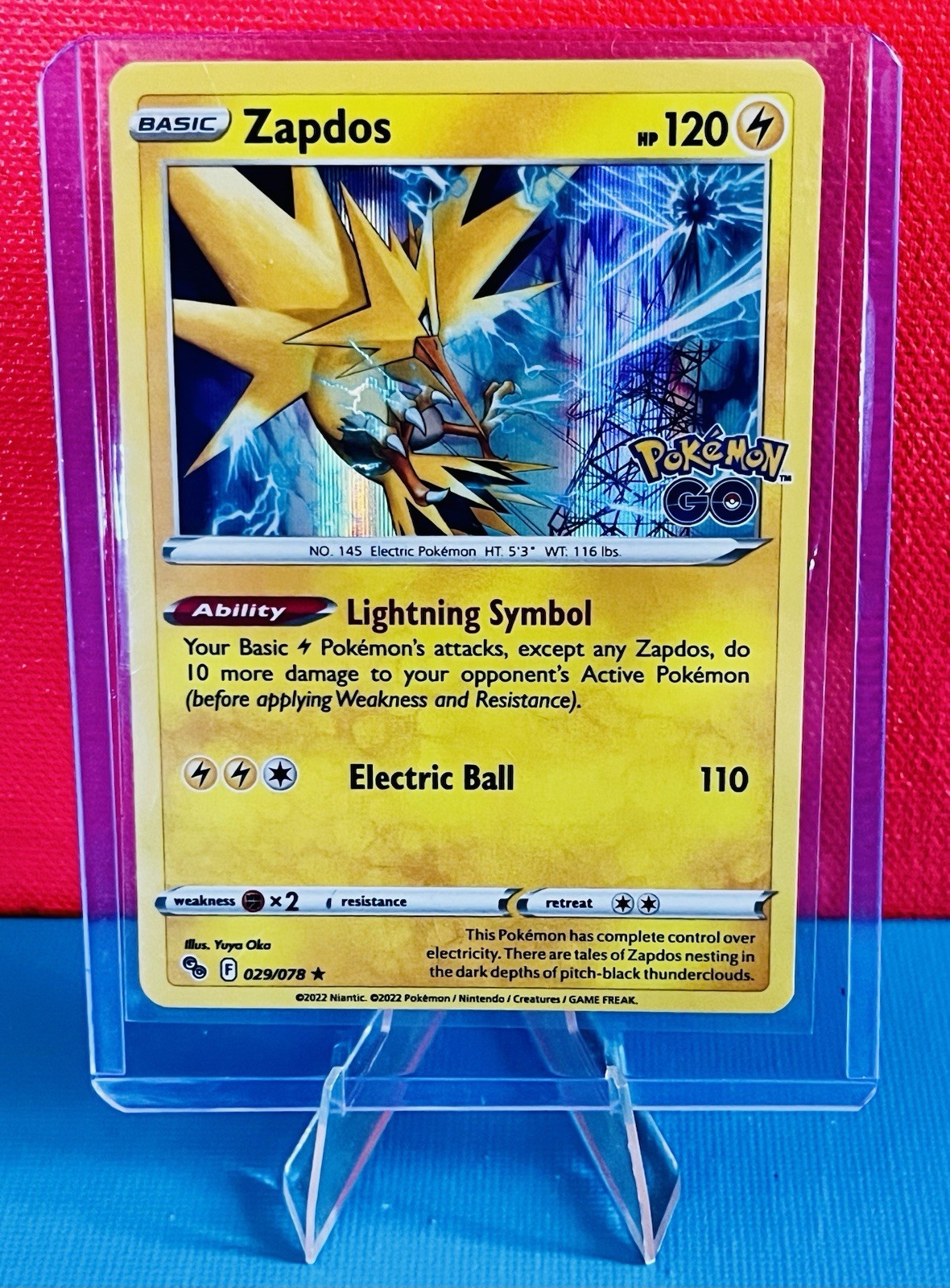 Pokémon Zapdos - 29/78 - Pokemon GO Holo Rare - Pokémon Card Legendary ⚡️