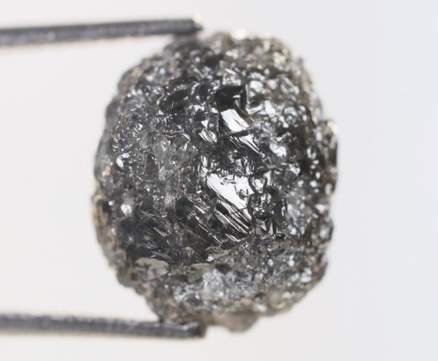3.59Ct Dark Grey Rough Diamond Natural Loose Raw Diamond Rustic Diamond For Ring