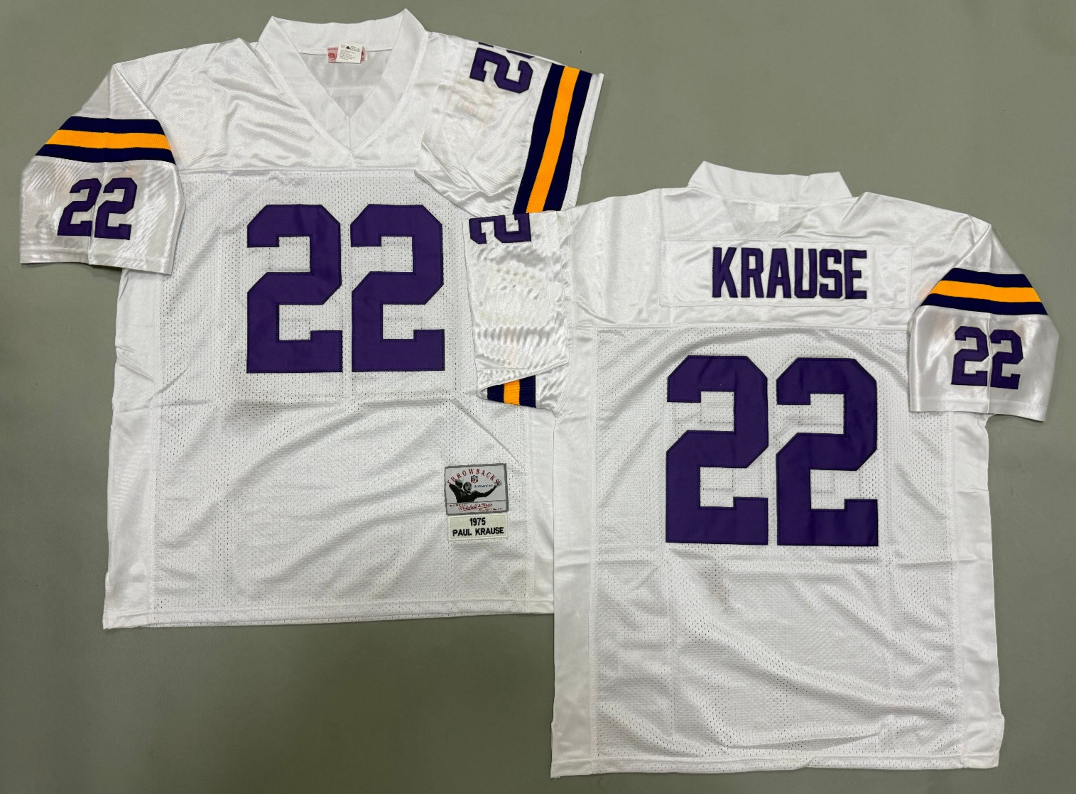 Vintage Paul Krause #22 Vikings Throwback Stitched Jersey