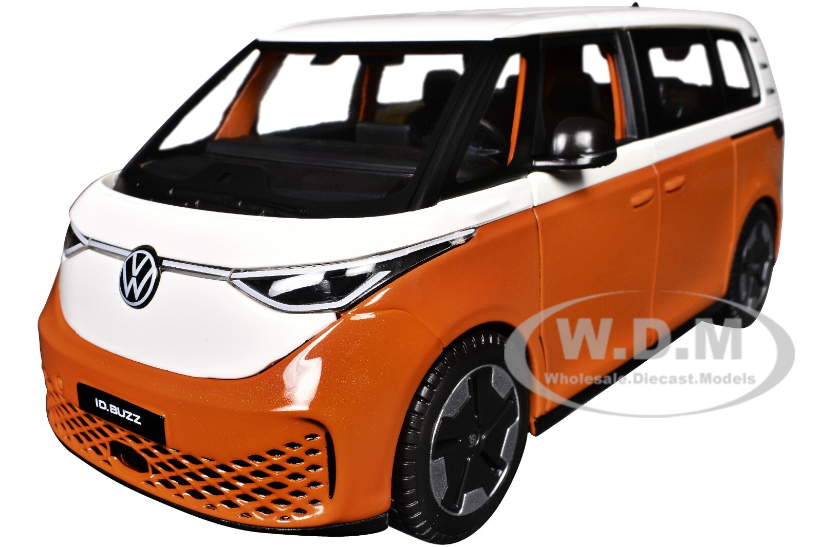 2023 VOLKSWAGEN ID. BUZZ VAN ORANGE & WHITE 1/24 DIECAST MODEL BY MAISTO 32914
