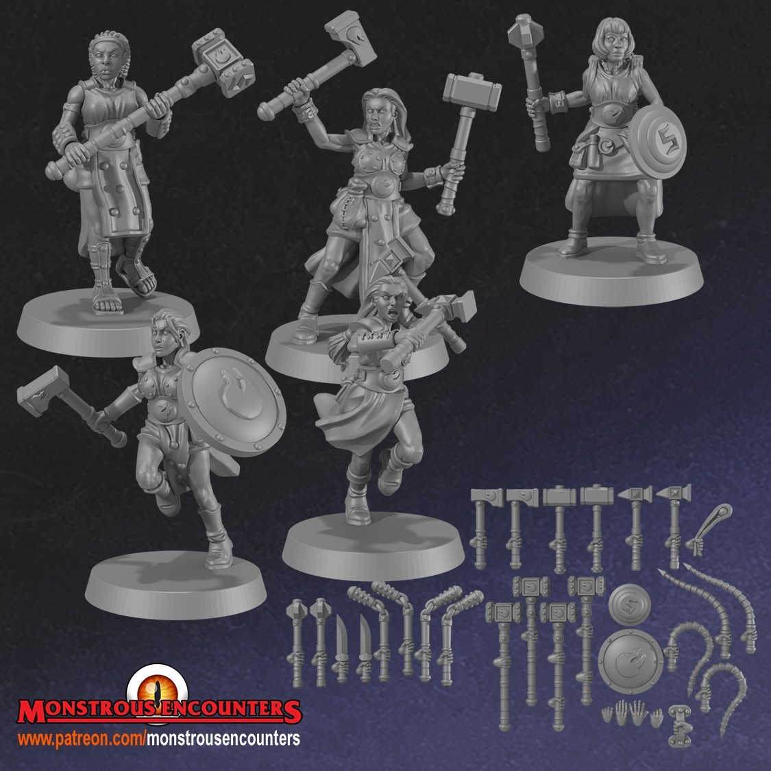 Monstrous Encounters 28mm Sisters of Sigmus