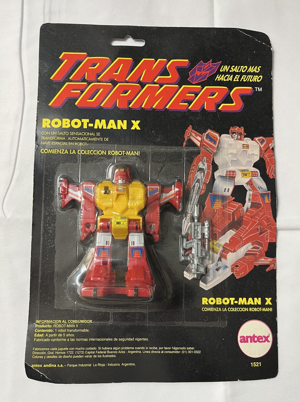 Transformers G2 Robot-Man X Antex Argentina Generation 2 MOC sealed Topspin