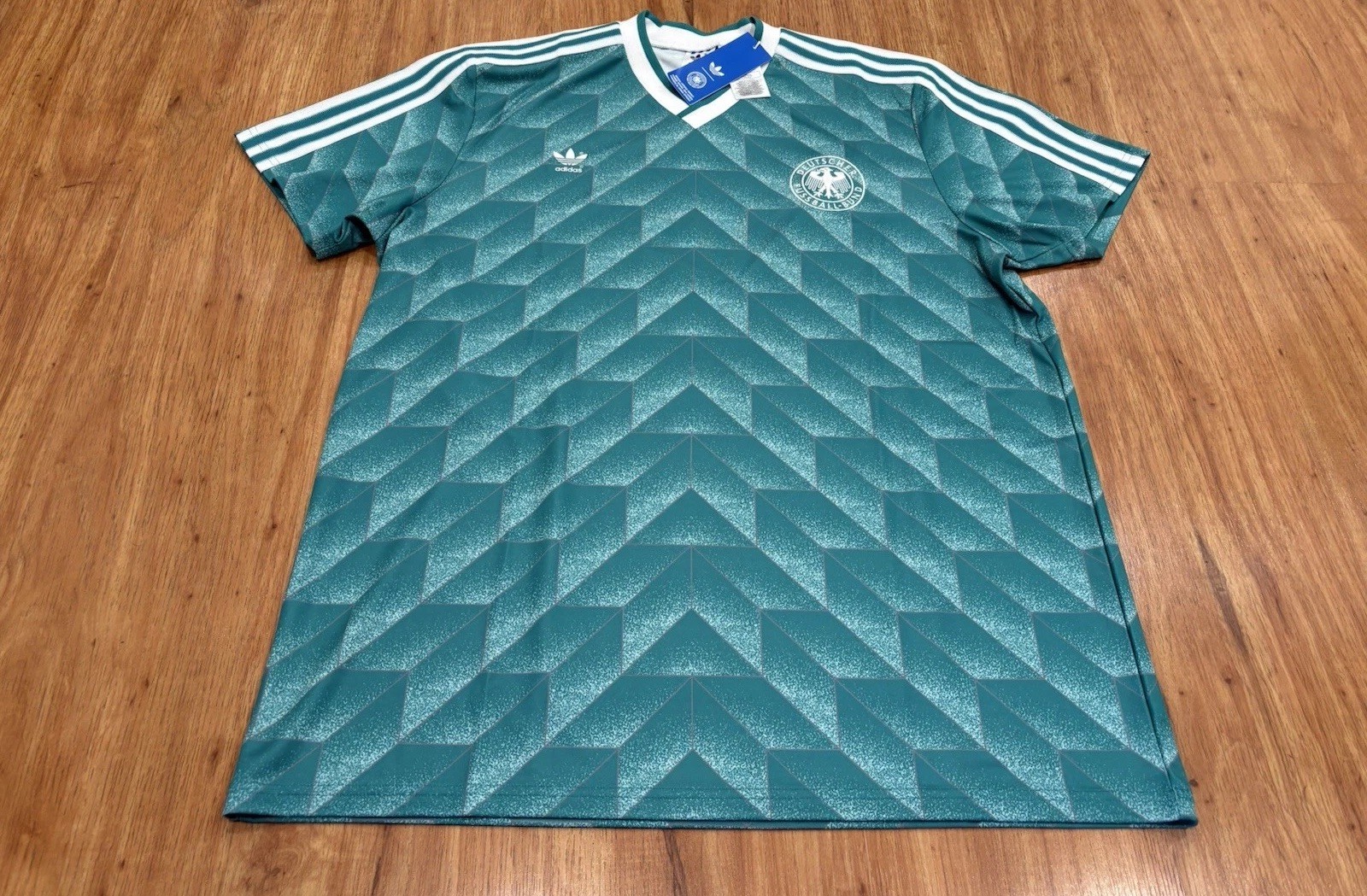 adidas Germany Retro Deutschland Soccer Team Classic Jersey 1990 Mens XL New