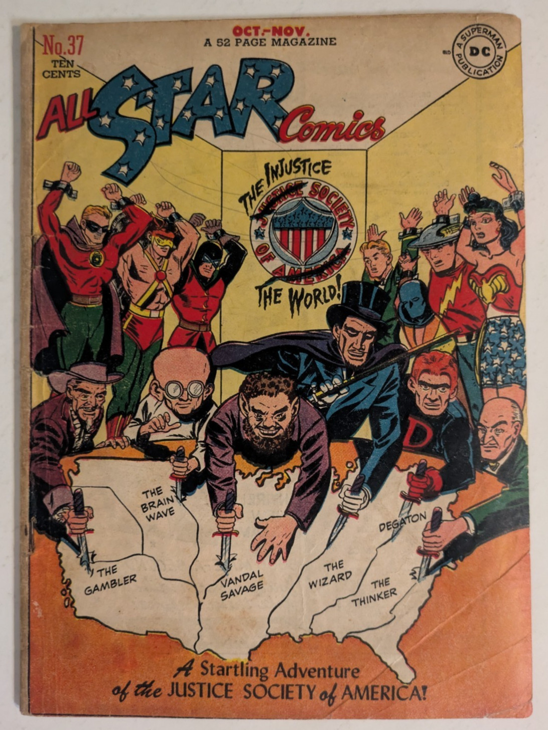 All-Star Comics (DC) #37 vg - 1st Injustice Society
