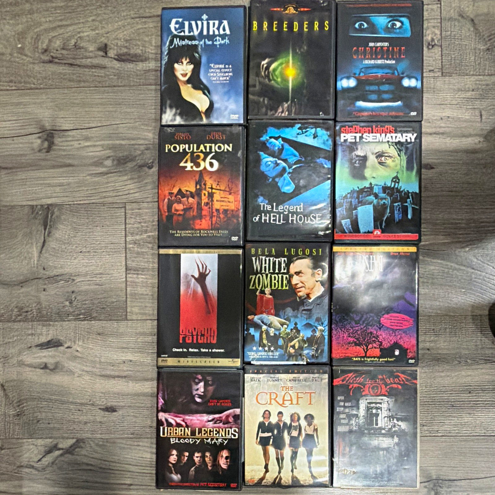 Horror DVD Movie Lot: Elvira, Christine, Pet Sematary, Psycho, The Craft + Horror DVD Movie Lot: Elvira, Christine, Pet Sematary, Psycho, The Craft +
