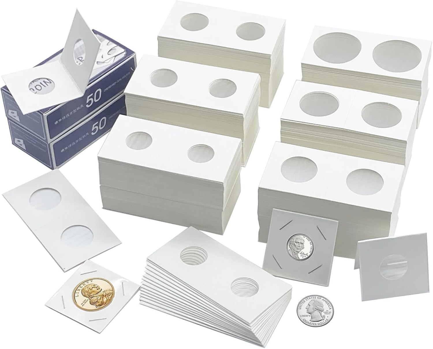 600 Pcs Coin Flips 6 Assorted Sizes 2\