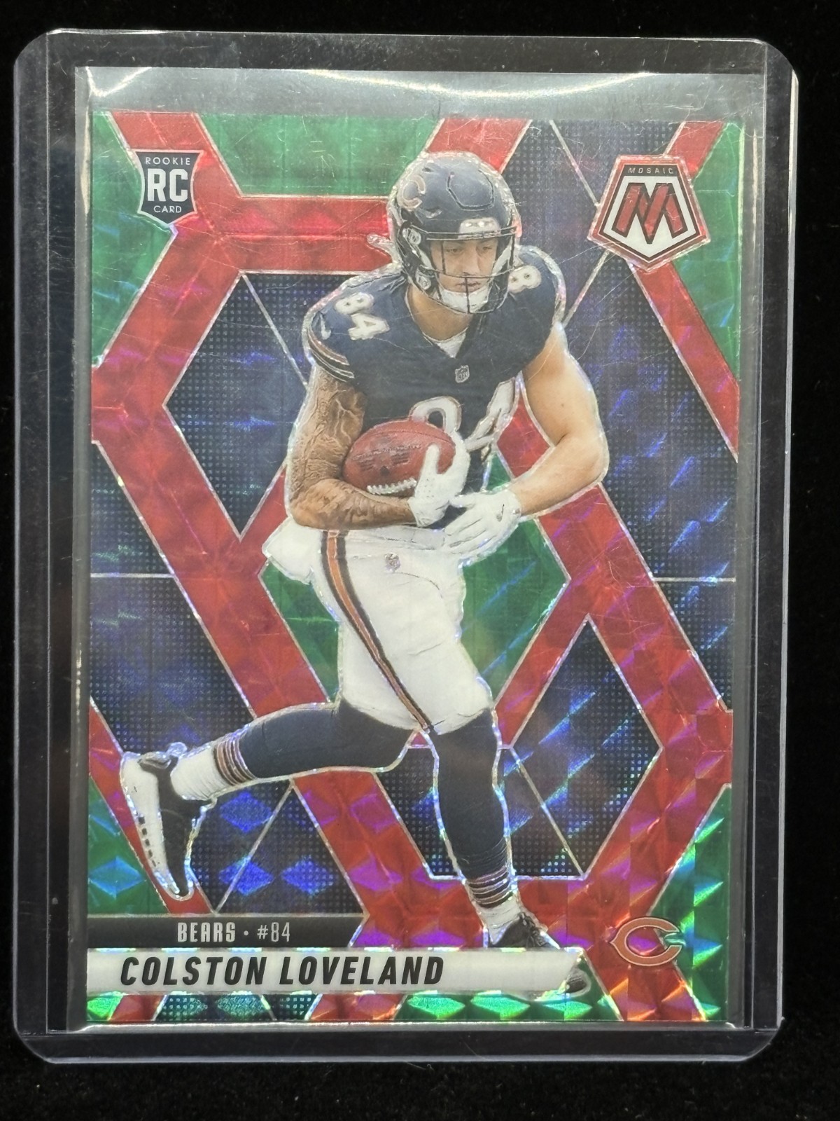 2025 Panini Mosaic - Rookies Colston Loveland #304 Choice Red & Green Mosaic 