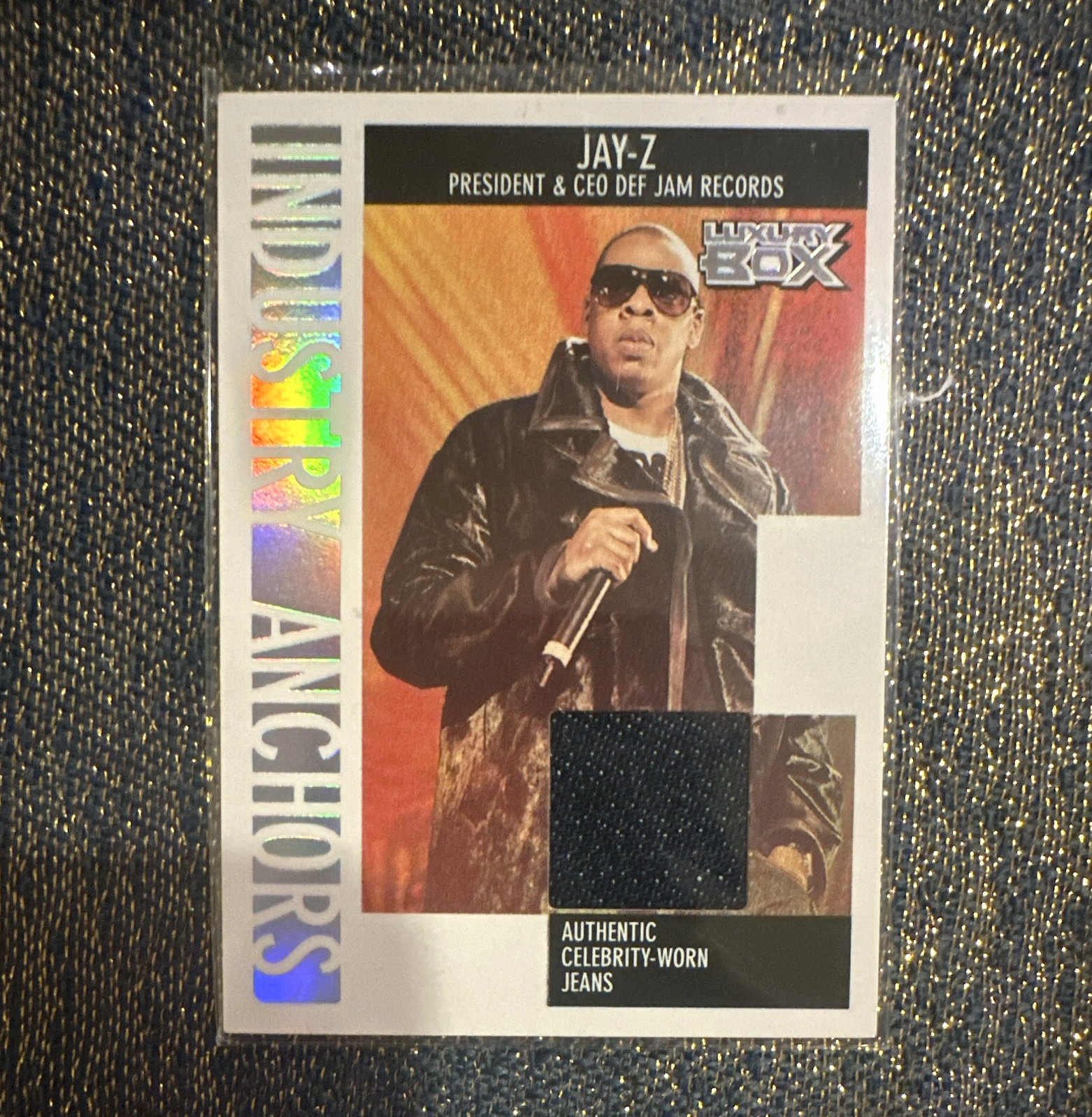Topps 2005-06 Luxury Box Jay-Z Industry Anchors Jeans Relic IAR-JZ2 /279 Topps 2005-06 Luxury Box Jay-Z Industry Anchors Jeans Relic IAR-JZ2 /279