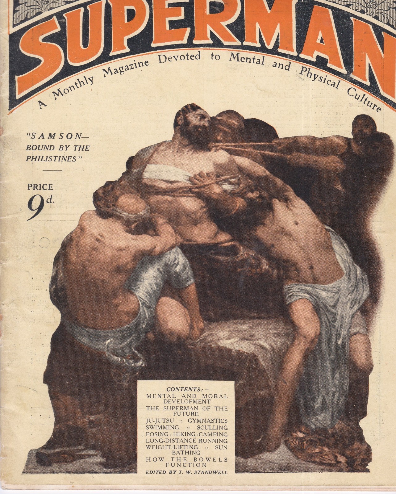Vintage British physical culture magazine - SUPERMAN - May, 1932 - Gay interest