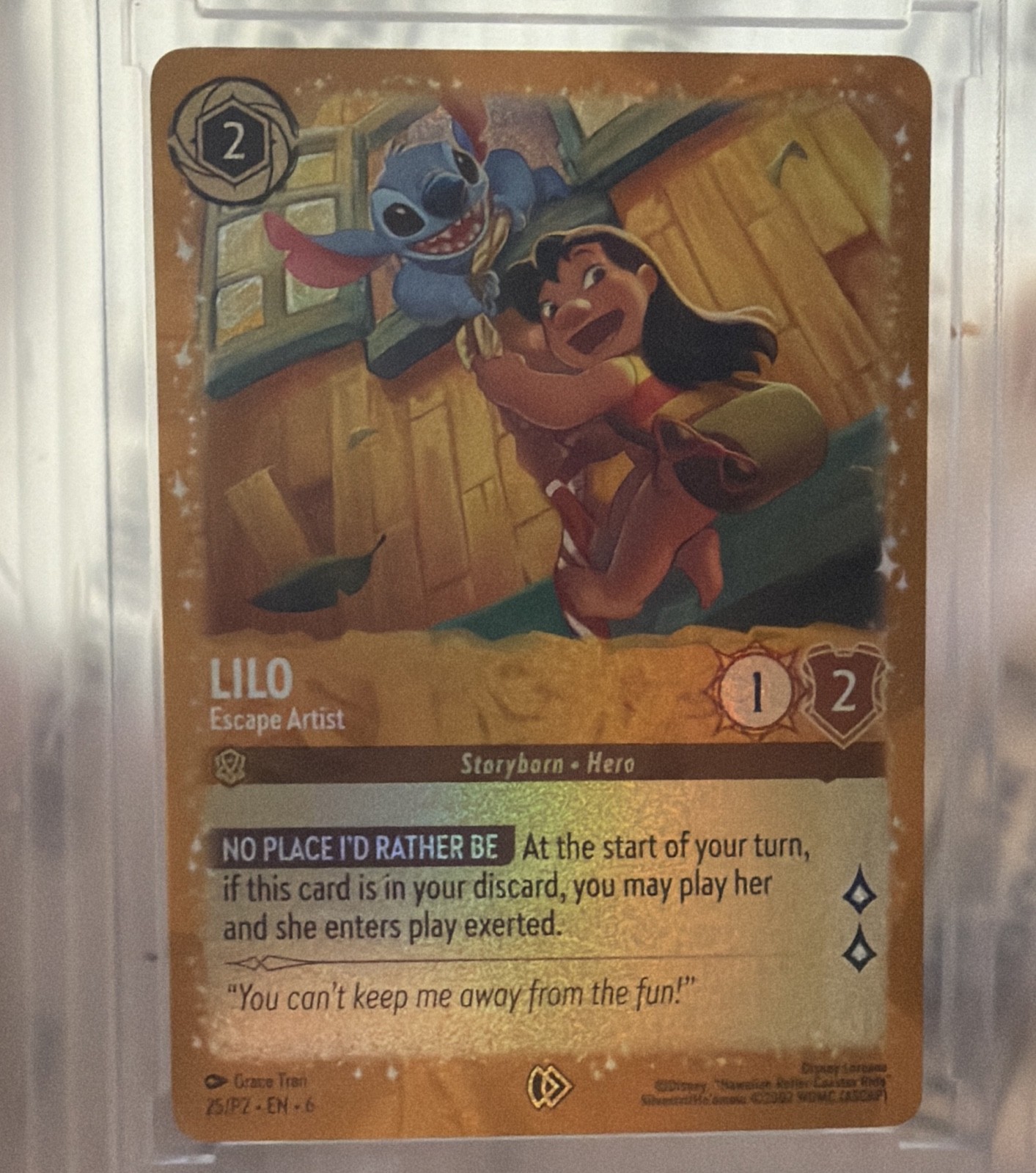 Lilo - Escape Artist 25 Disney Lorcana Promo Cards Holo