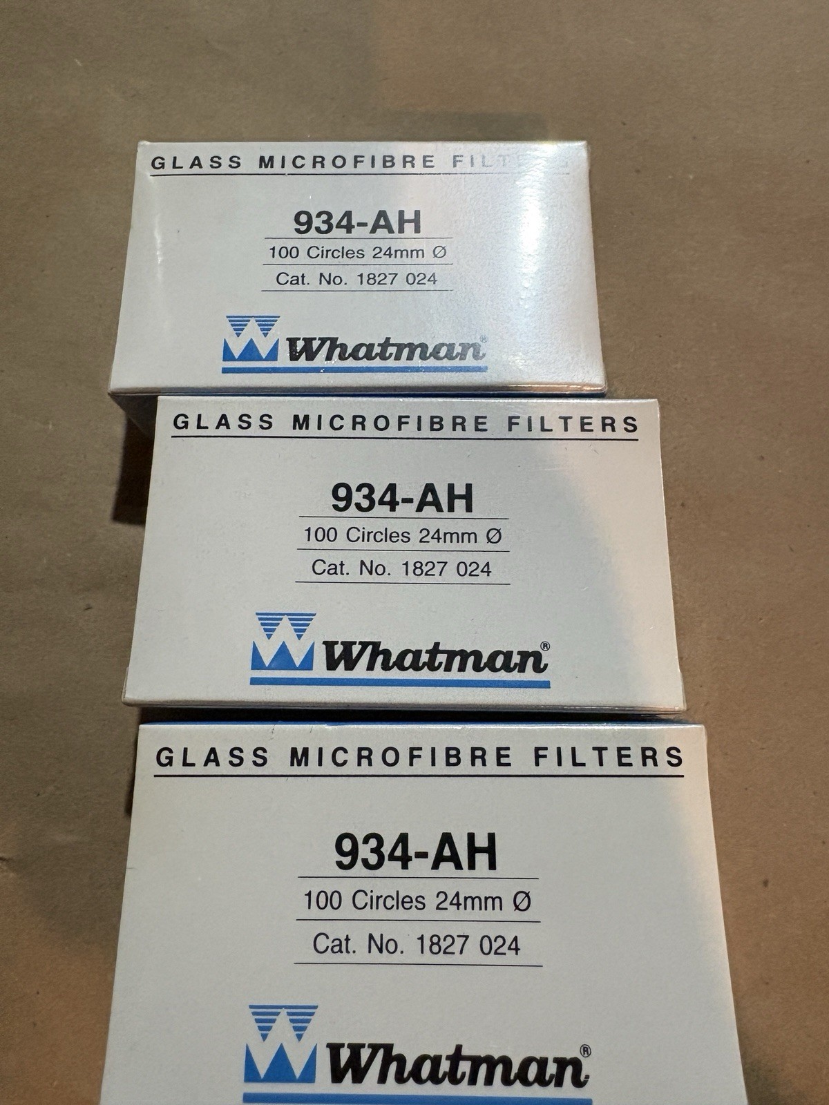 Whatman 934-AH Glass Microfiber Filters 24mm 1827-024 Lot of 3 Boxes NOS