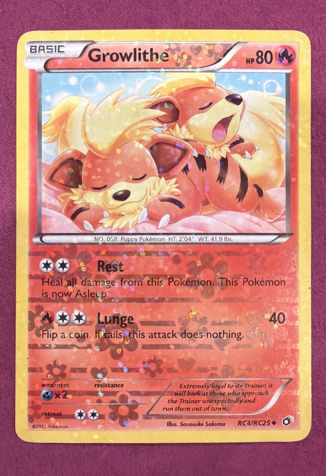 Growlithe RC4/RC25 Legendary Treasures: Radiant Collection Holo HP Growlithe RC4/RC25 Legendary Treasures: Radiant Collection Holo HP