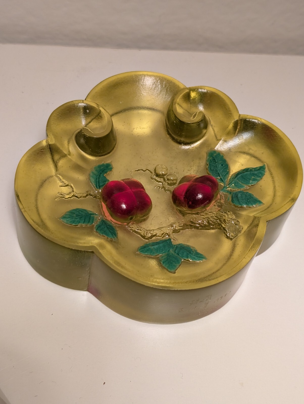 Yellow Crystal Glass Tittot Collectible Art Signed 779/1888, Mint Condition Yellow Crystal Glass Tittot Collectible Art Signed 779/1888, Mint Condition