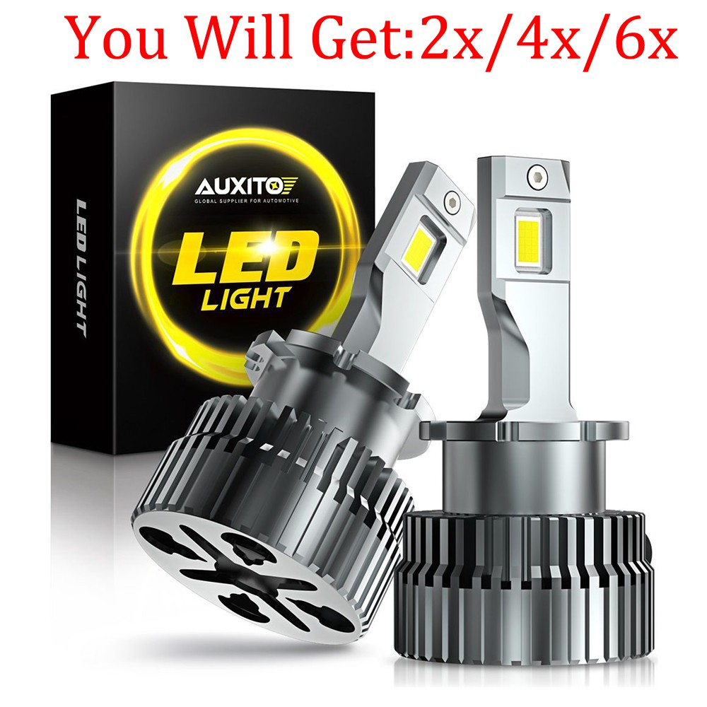 AUXITO D4S LED Bulbs Headlight Super Bright White 6500K CANBUS ERROR FREE 2-6X