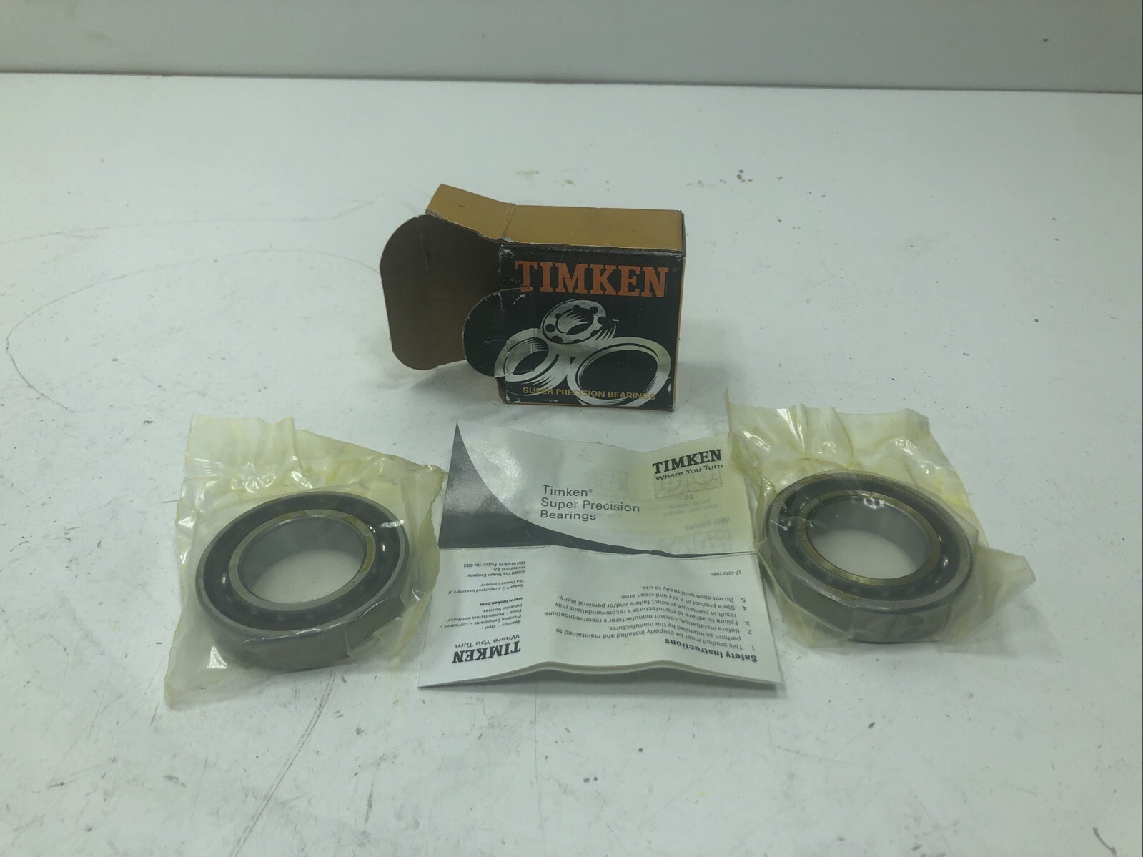 (Qty.2) Timken 2MMV9107WICRDUL Precision Angular Contact Bearing
