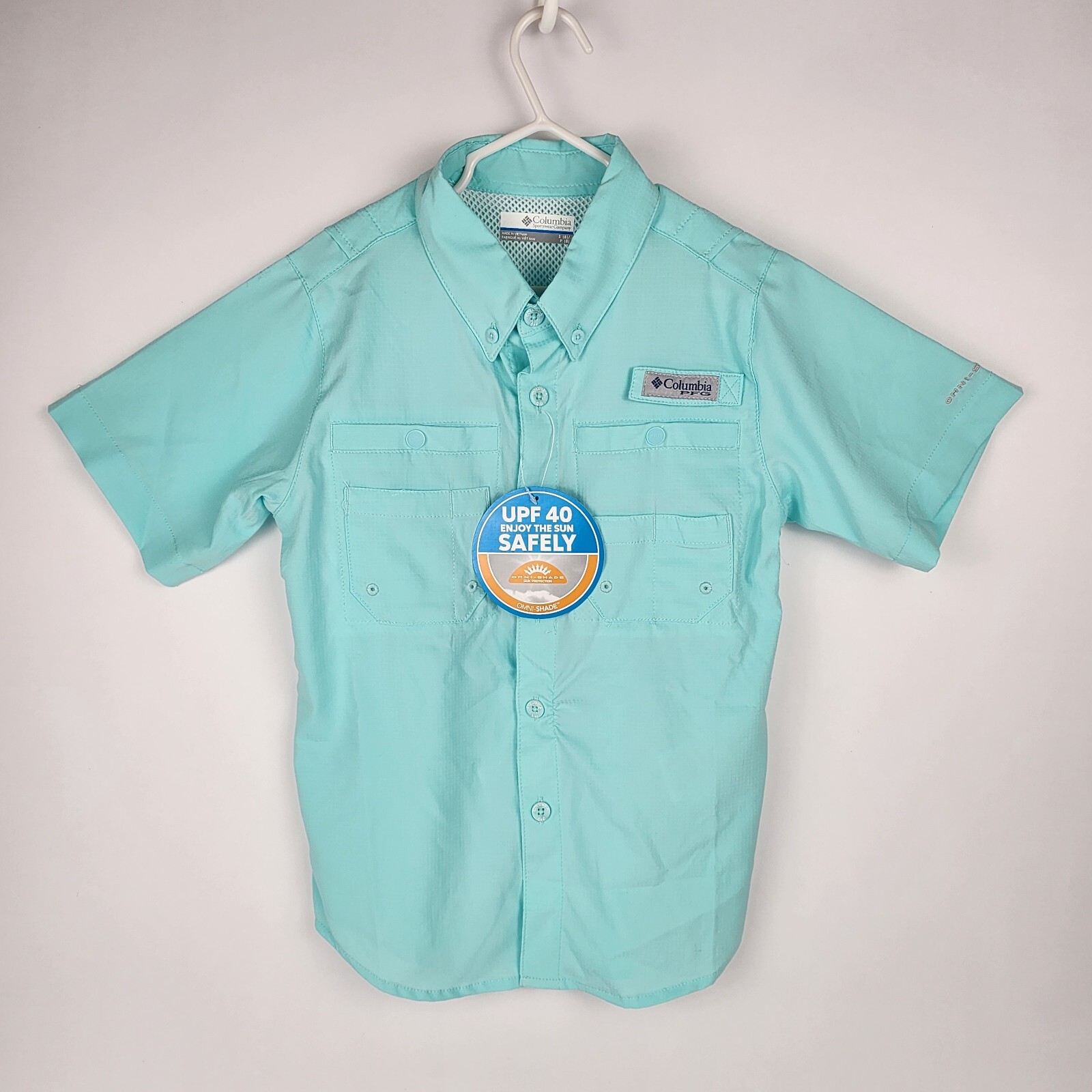 Columbia Boys Tamiami SS Shirt S (8) Aqua UPF 40 Fishing Outdoor NWT Columbia Boys Tamiami SS Shirt S (8) Aqua UPF 40 Fishing Outdoor NWT