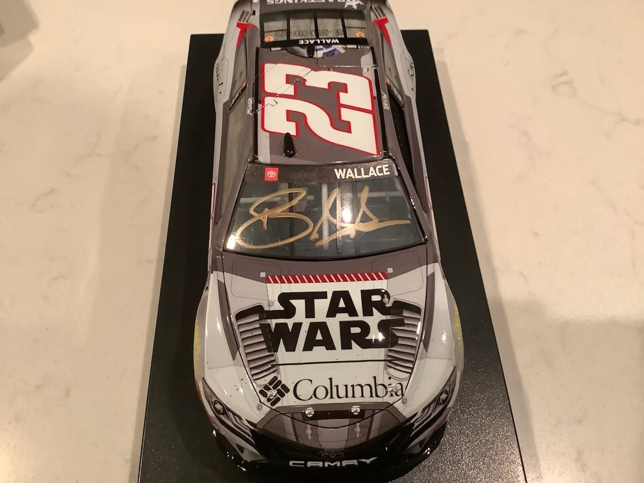 BUBBA WALLACE AUTOGRAPHED 2024 TOYOTA STAR WARS / COLUMBIA CUSTOM DIECAST & CARD BUBBA WALLACE AUTOGRAPHED 2024 TOYOTA STAR WARS / COLUMBIA CUSTOM DIECAST & CARD