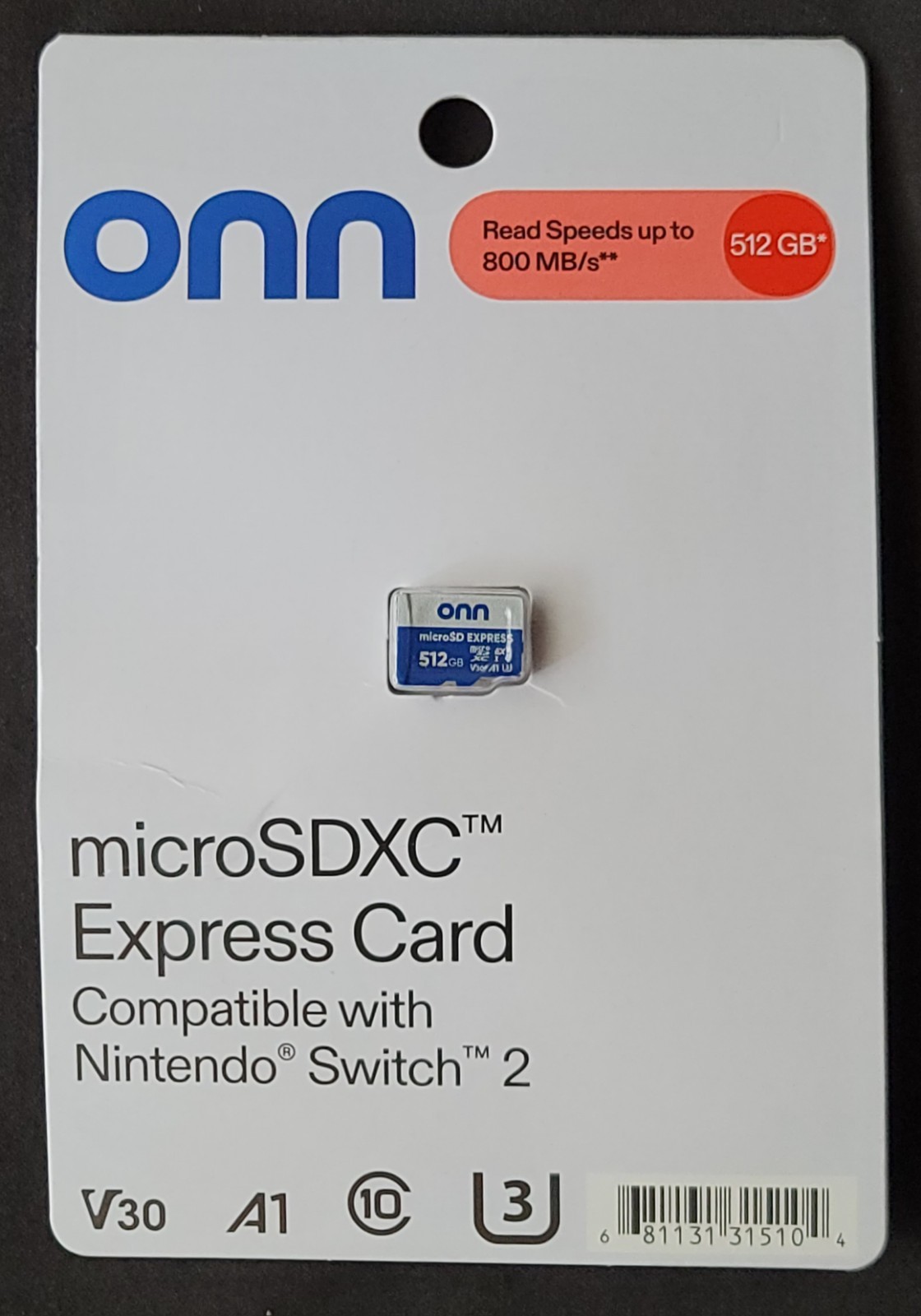 Onn 512GB Micro SD Express Card Nintendo Switch 2*BRAND NEW*NEVER OPENED*