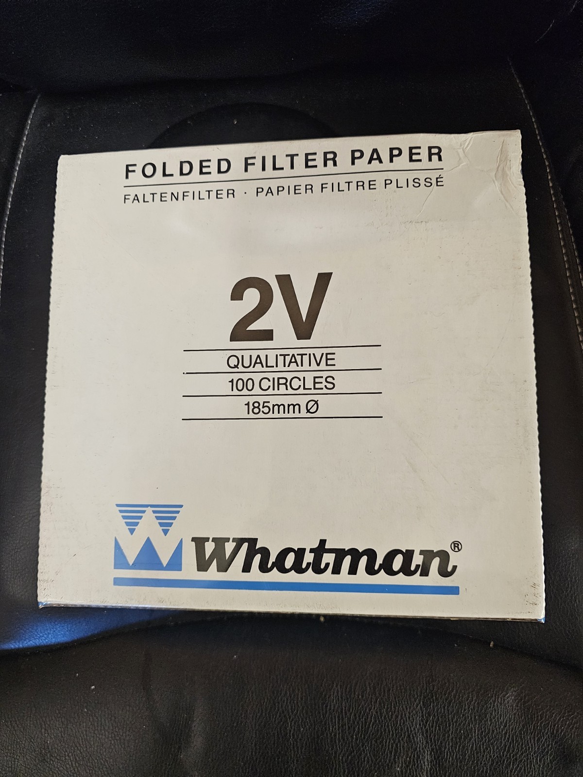 Whatman Qualitative Filter Paper 2V 185 mm Total of 100 Filters. 11 Boxes Total