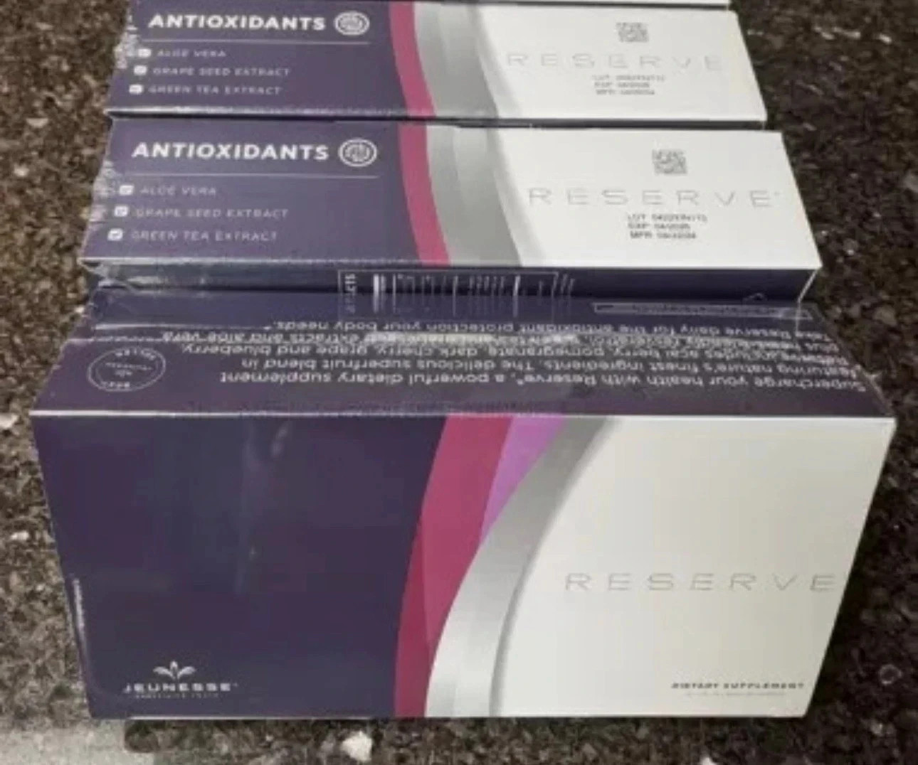 Jeunesse Reserve Resveratrol Antioxidants  Supplement Gel Packs 3 Boxes - 2027