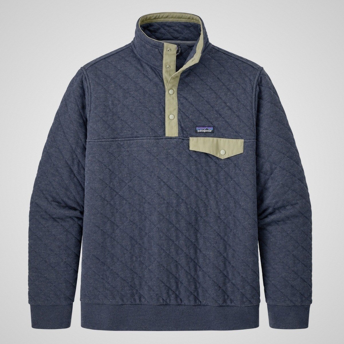 Patagonia Organic Cotton Quilt Snap-T Pullover Sweatshirt Mens Medium Dark Gray
