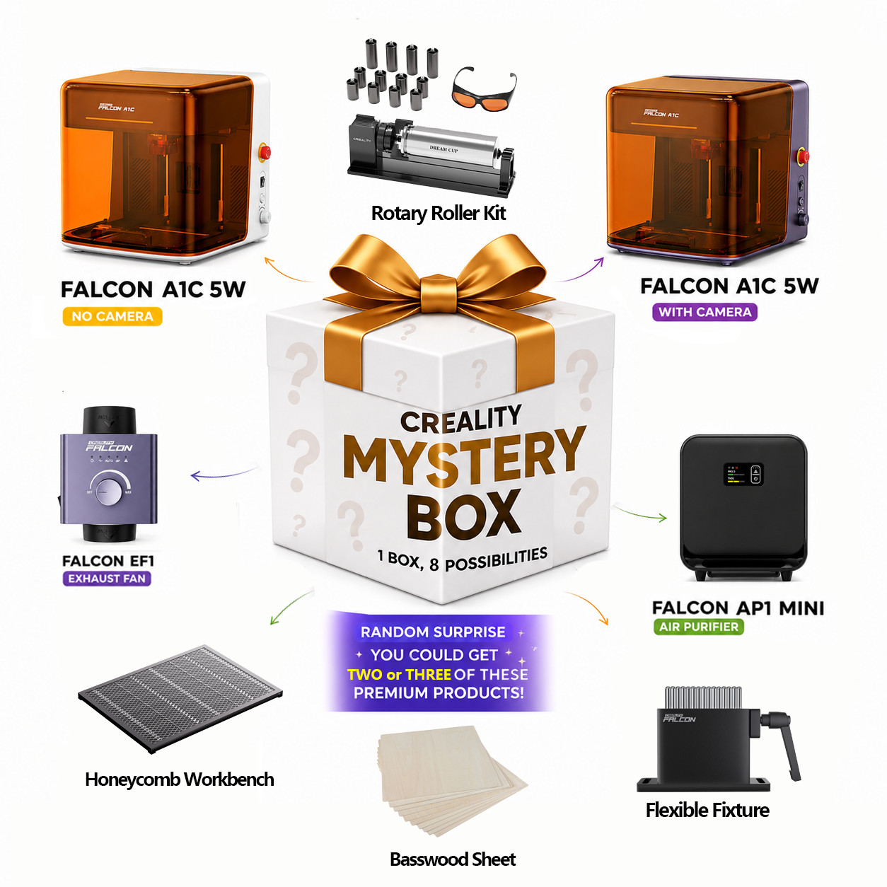 【MYSTERY BOX】Creality Falcon A1C 5W Engraver Blind Box