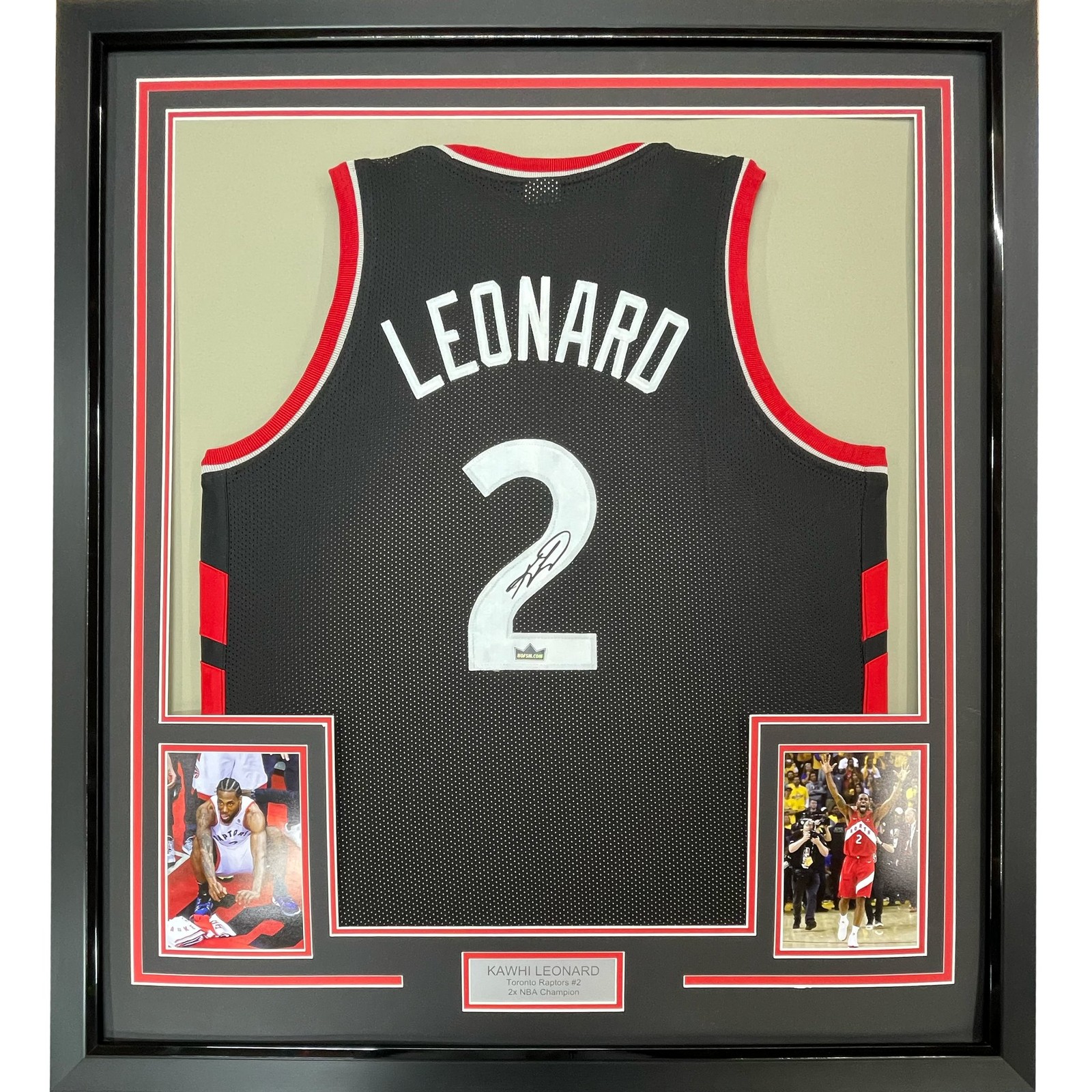 Framed Facsimile Autographed Kawhi Leonard 35x39 Black Jersey Framed Facsimile Autographed Kawhi Leonard 35x39 Black Jersey