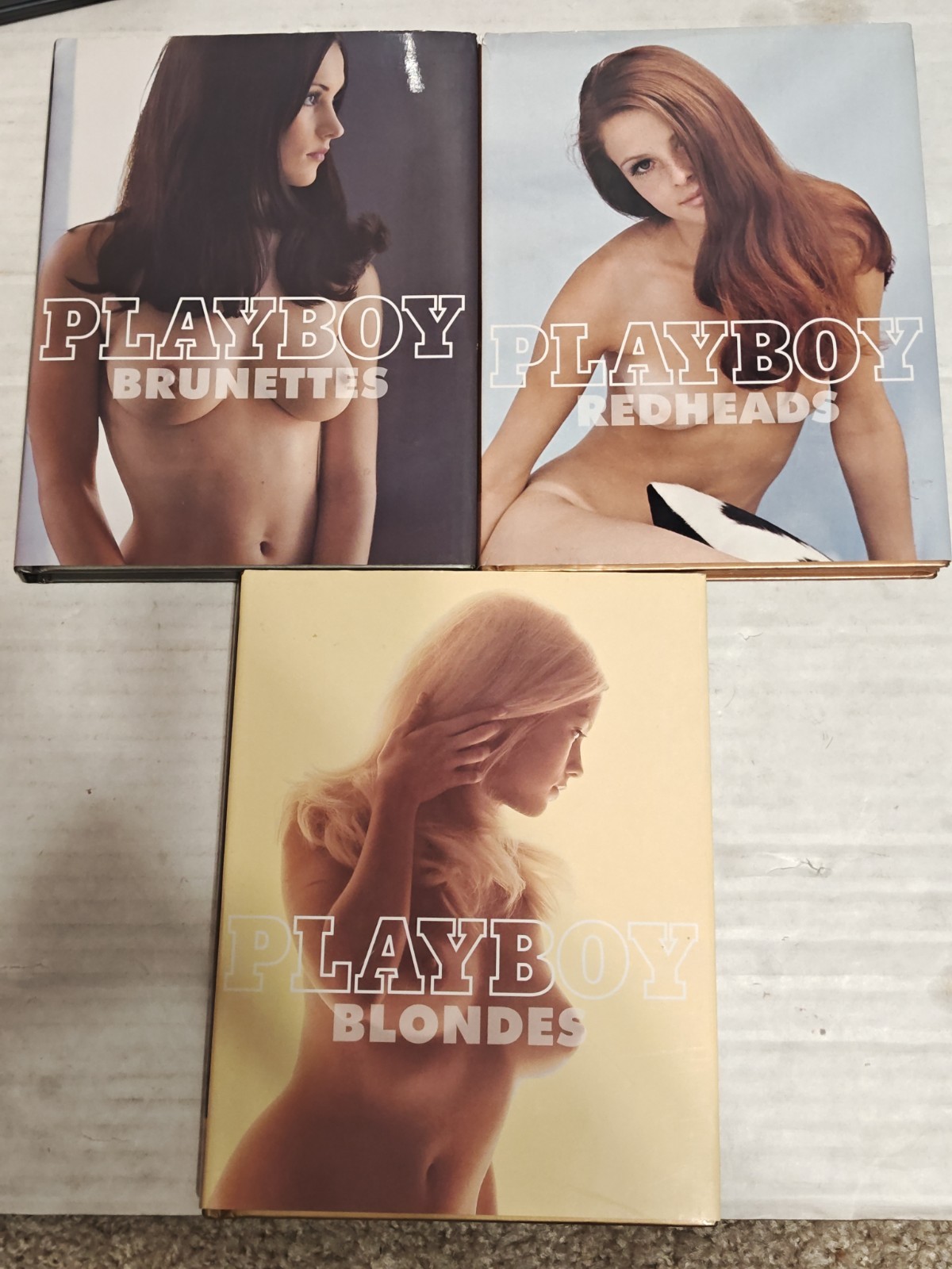 Playboy Set of 3 Blondes, Brunettes, & Redheads James R. Petersen 2005 Hardcover Playboy Set of 3 Blondes, Brunettes, & Redheads James R. Petersen 2005 Hardcover