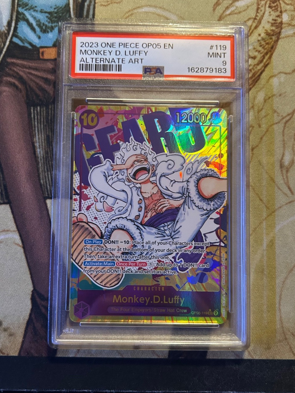 One Piece OP05 Monkey D. Luffy OP05-119 Alternate Art SEC PSA 9 Mint